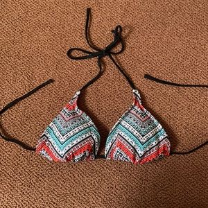 Patterned Triangle Bikini Top